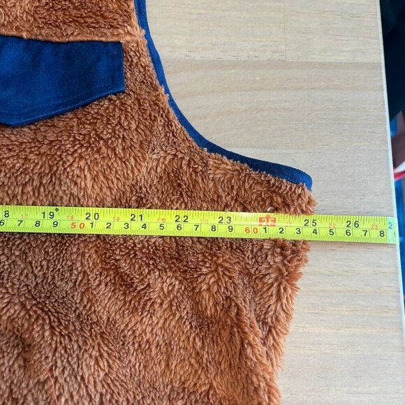 Perch Blue Pepper Faux Sherpa Womens Plus 2X Vest Brown NWOT - Picture 8 of 9